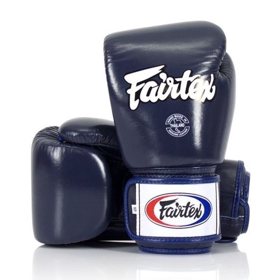 [古川小夫] Fairtex BGV1 拳套 泰拳 拳擊手套 真皮 重擊打沙袋拳套 健身房 經典款 深藍色 10oz