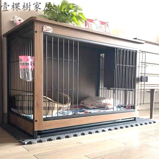 貓狗籠子中小型木質圍欄鋼木別墅柵欄狗窩狗寵物犬屋用品室內