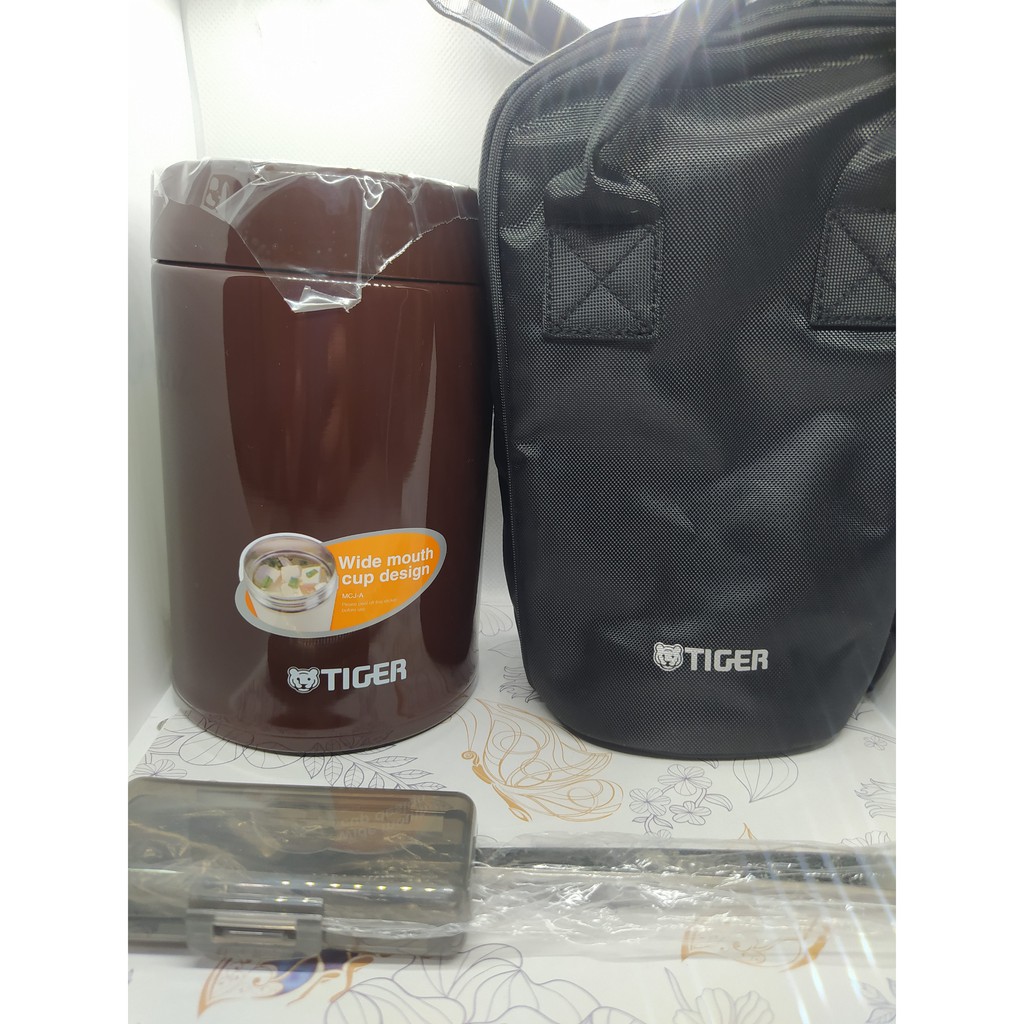 全新 tiger 虎牌 悶燒罐 真空食物罐 附湯匙 提袋 750cc MCJ-A075 副食品 野餐 露營