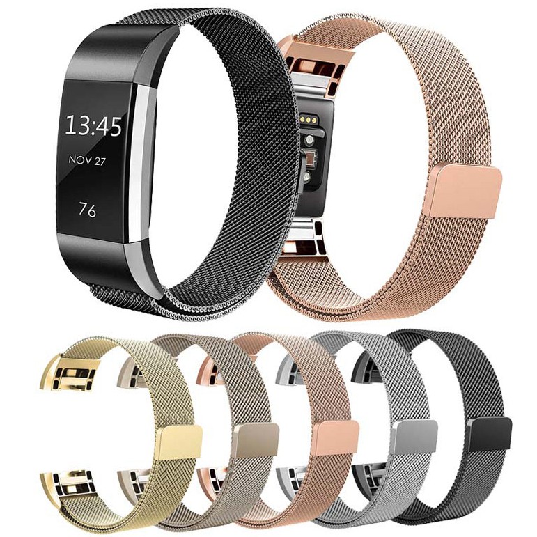 Fitbit 錶帶 金屬錶帶 米蘭尼斯錶帶 versa lite Charge 2 3 4 磁吸 不鏽鋼 編織 運動錶帶