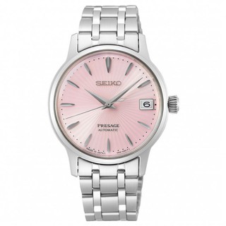 Seiko 精工錶 Presage 4R35-02T0Q(SRP839J1) 調酒師經典機械女錶 /粉色面 33.8mm