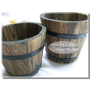 橡木桶花器 板橋出貨 餐廳 花藝盆栽 居家擺設 花語人造花資材園藝用品婚禮小物