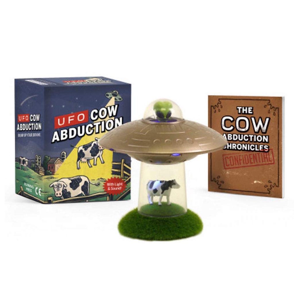 現貨 桌上療癒小物 UFO Cow Abduction 飛碟 乳牛 迷你玩具 美國玩具 外星人 外太空