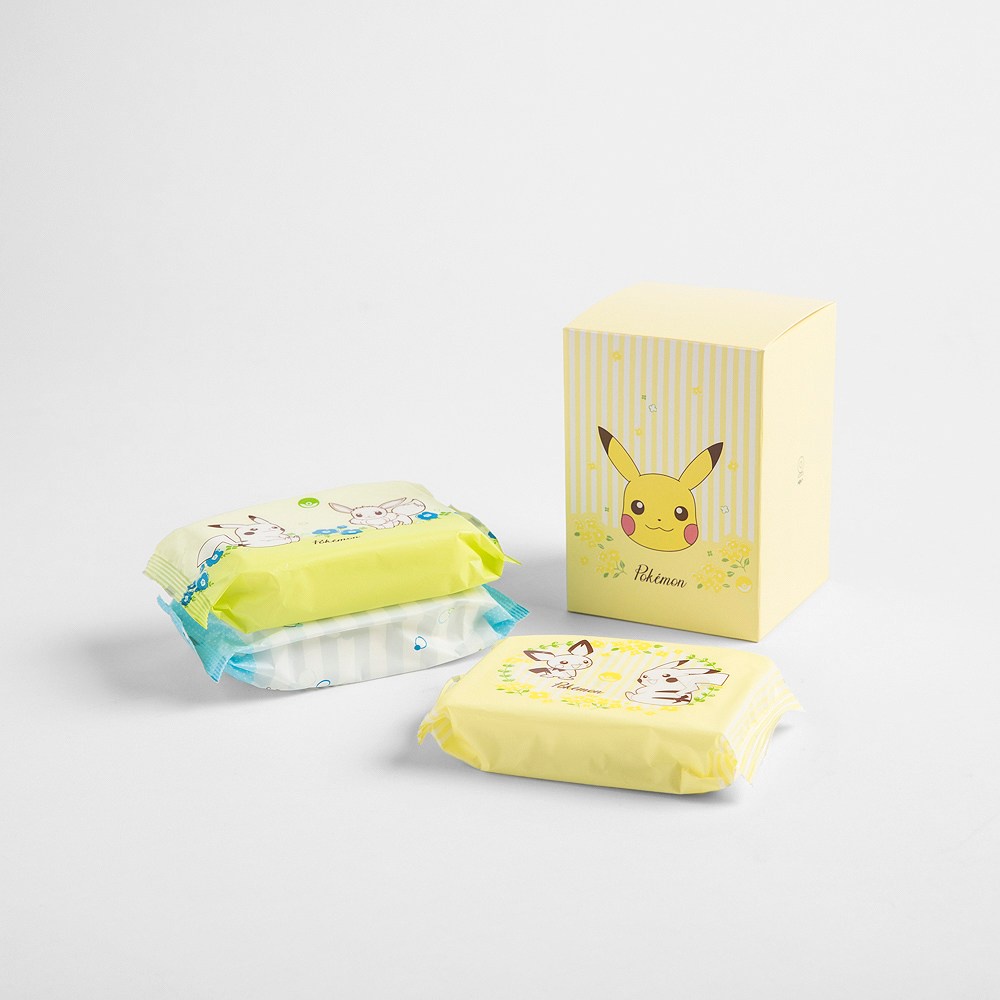 HOLA Pokémon寶可夢薄荷涼感濕紙巾20抽x3入組