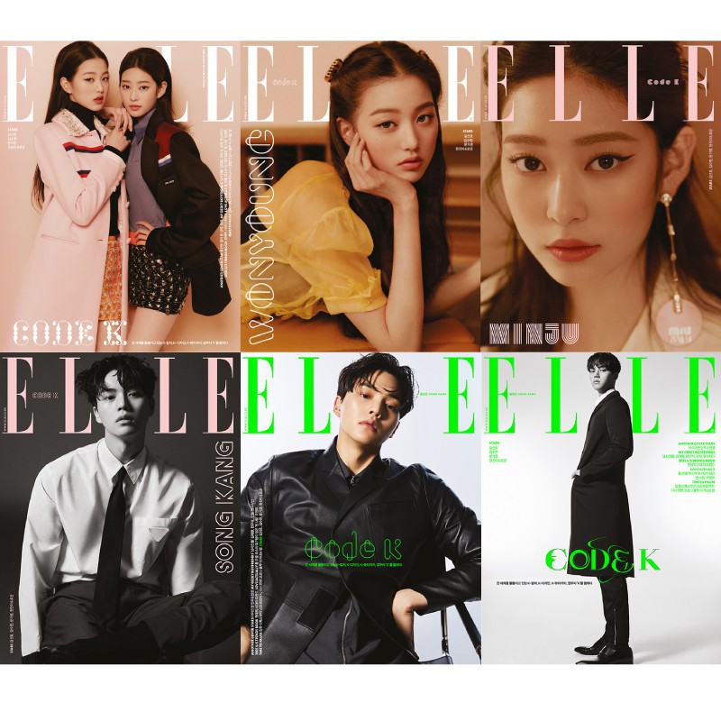 【回憶系列】 ELLE (KOREA) 2月號  2021 六封面 IZ*ONE 張員瑛&amp;金玟周、宋康 韓國雜誌