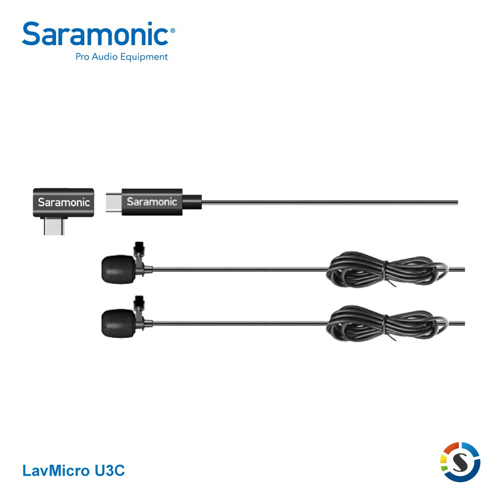 Saramonic楓笛 LavMicro U3C 全向型雙領夾麥克風(Type-C設備適用)