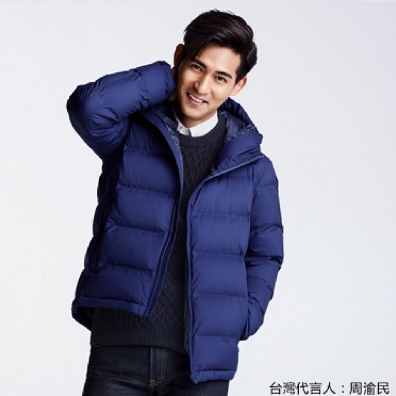 Uniqlo 無縫 羽絨外套 藍色 仔仔代言 二手