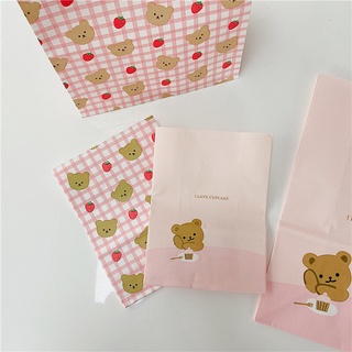 仙女小舖❤️韓國少女ins風可愛蛋糕熊小紙袋禮品袋