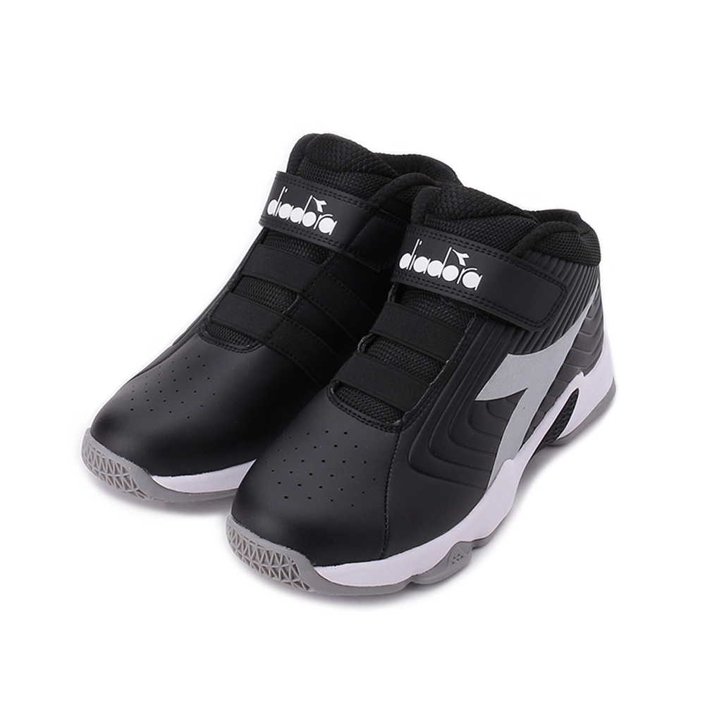 DIADORA 超寬楦高筒籃球鞋 黑白 DA13029 大童鞋