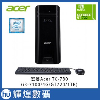 Acer TC-780 KBI-009 i3-7100 4GB/1TB/GT720 桌上型主機