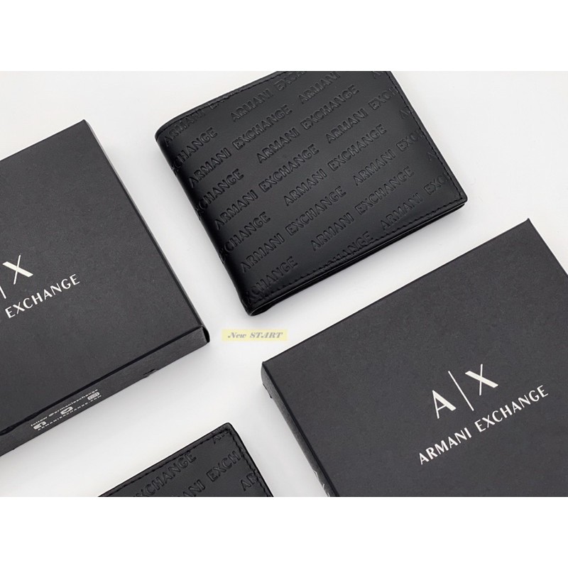 【New START精品服飾-員林】Armani Exchange AX 壓紋滿版字母Logo 零錢袋 短夾