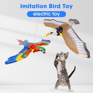 新款吊鷹飛鳥玩具仿真鳥互動貓玩具電動戲弄貓棒抓繩小貓狗玩具