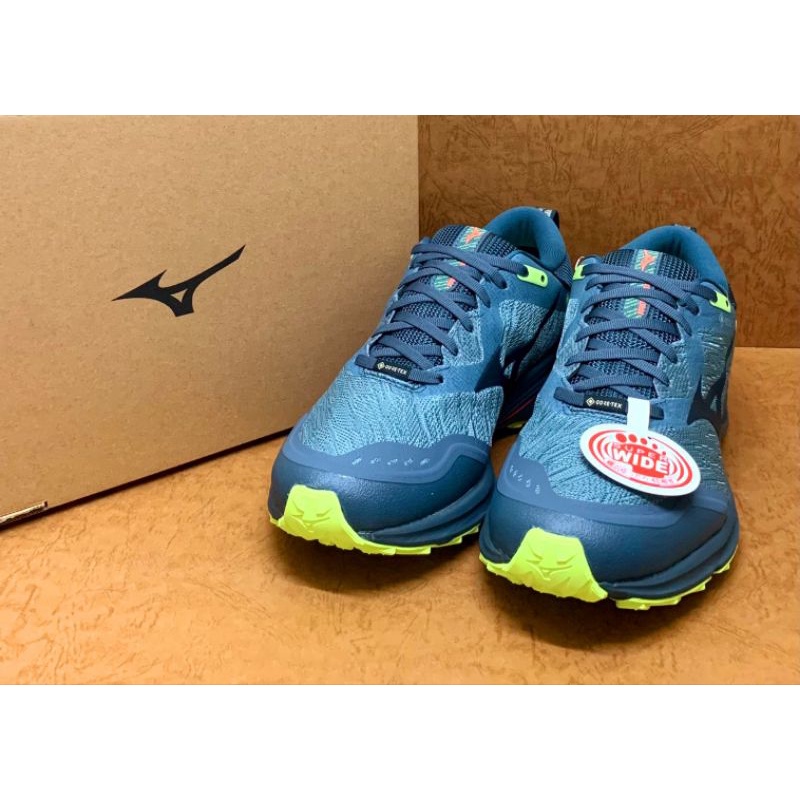 ✩Pair✩ 美津濃 MIZUNO WAVE RIDER GTX防水 男戶外慢跑鞋 J1GC218024 寬楦 避震佳