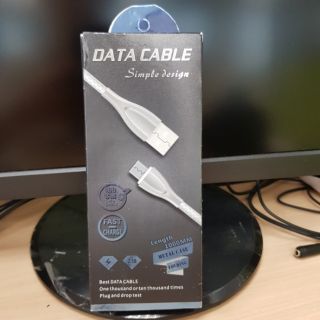 For Micro-USB 超高速2.1A數據充電線100cm藍綠色