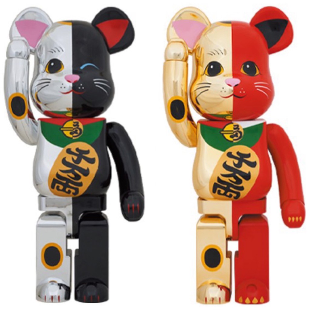 BE@RBRICK 招き猫 開運 銀×千万両 金 100％ & 400％ 2箱 - フィギュア