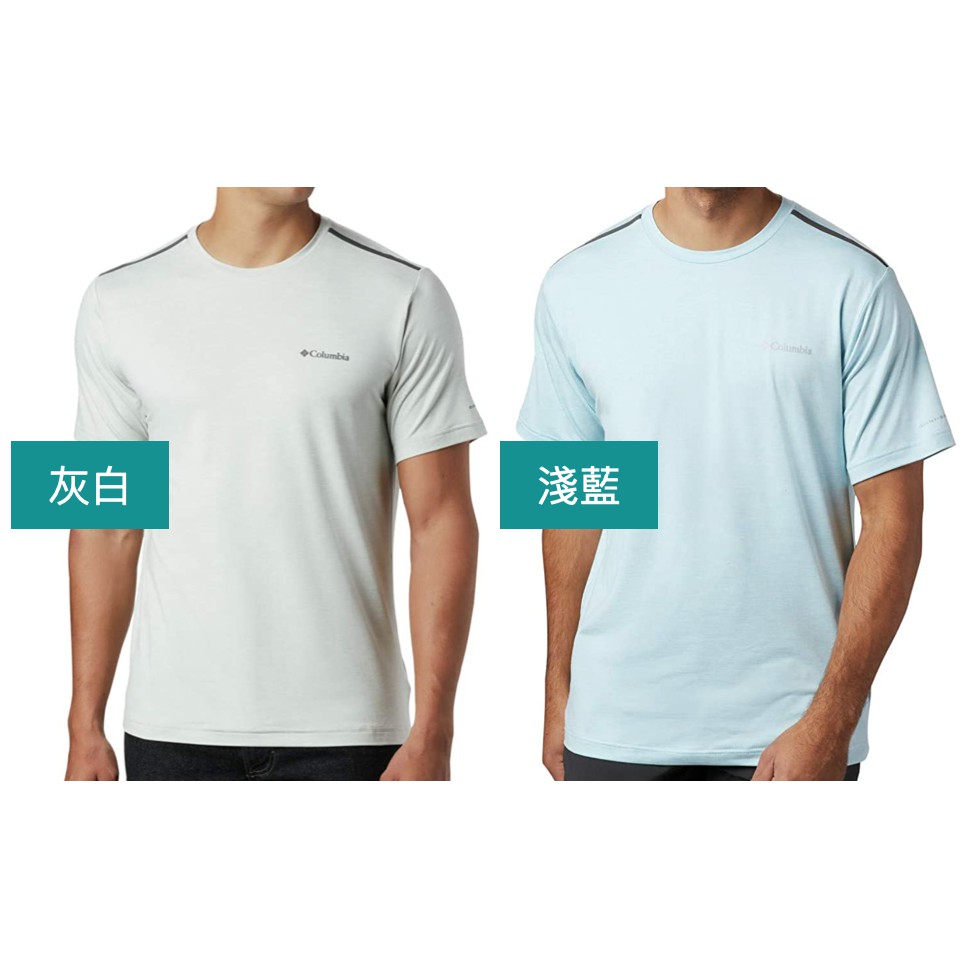 【COLUMBIA】Columbia 哥倫比亞 防曬50 男 快排 短袖 排汗衫 Tech Trail