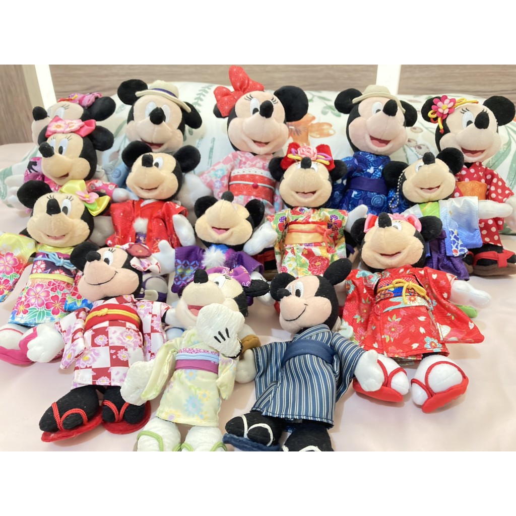 東京迪士尼 樂園 米奇 米妮 吊飾娃娃 米妮和服 米奇和服 新年 和服 造型 日本迪士尼 玩偶
