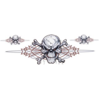 【德國Louis】Lethal Threat Pinstripe Skull 摩托車骷髏頭裝飾貼紙 編號10011227