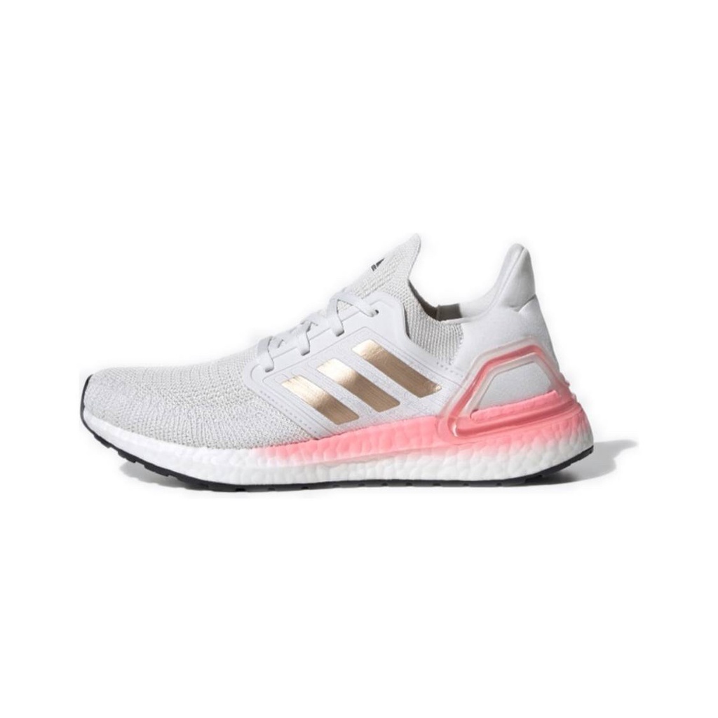  100%公司貨 Adidas UltraBoost 20 白粉 襪套 跑鞋 馬牌底 白 EG0724 女鞋