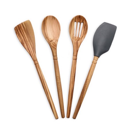 SABATIER 橄欖木製烹飪用具四件組 木勺 湯勺