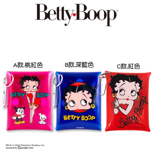 【日本限定】超人氣動畫卡通貝蒂娃娃Betty Boop 多用途零錢包 登山扣鑰匙包 可掛式收納小包 可放各式卡片