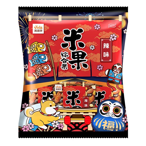 萬歲牌 米果綜合果辣味200g 20gx10包 袋 蝦皮購物