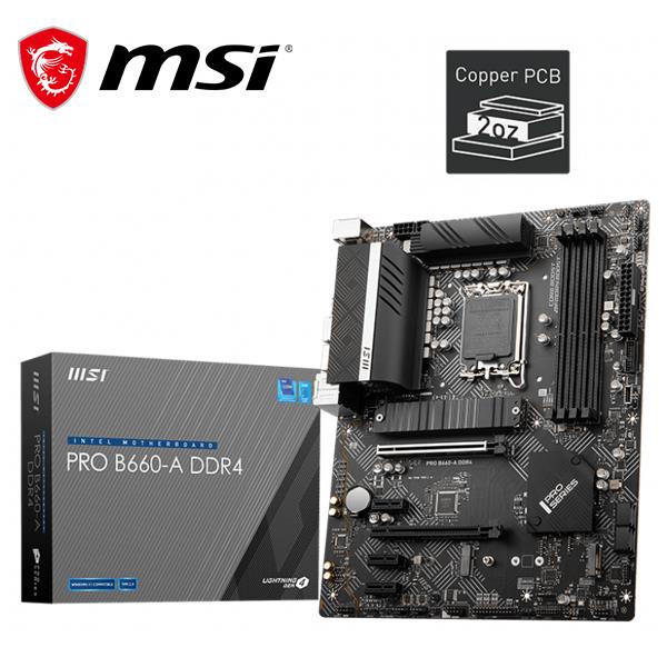 微星 MSI PRO B660-A DDR4 INTEL 主機板