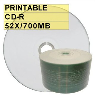 [台灣製造]PRINTABLE CD-R 52X 700MB 可列印式空白光碟片 50片