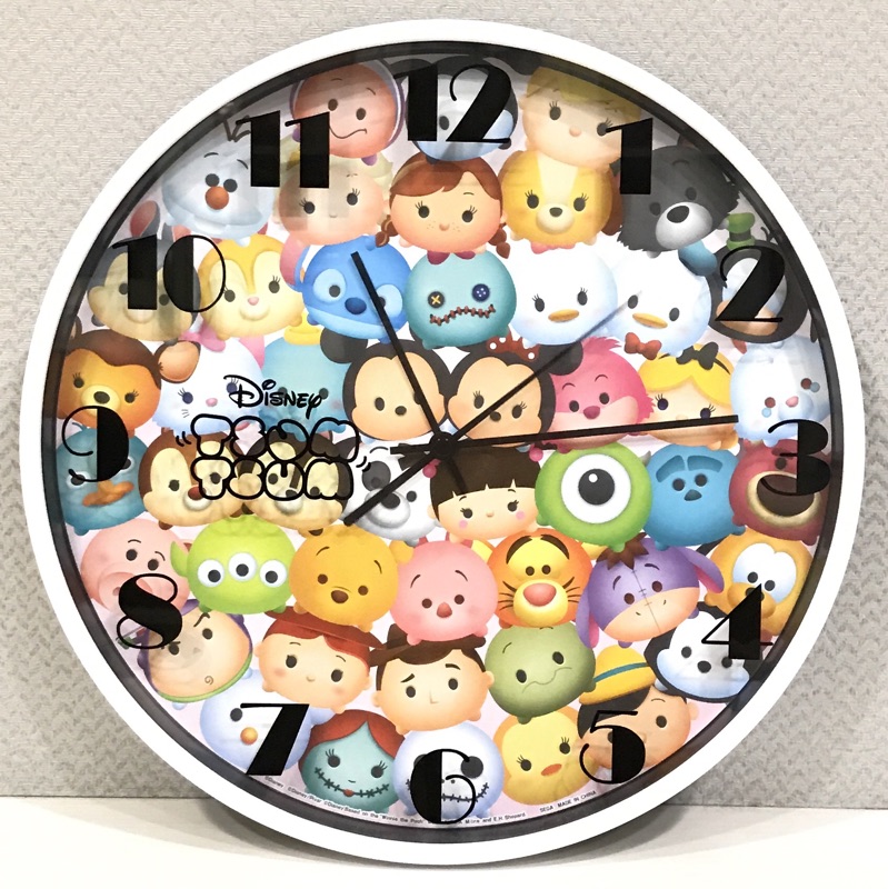 【現貨】日本 正版 迪士尼 Q版 Tsum Tsum 時鐘 掛鐘