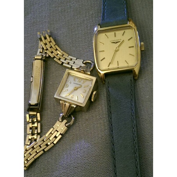 【全部原裝】1960年代停產LONGINES包金手上鍊女錶

