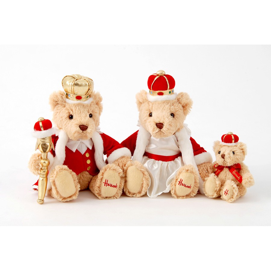 Harrods 哈洛氏～2014年英國皇室家族紀念熊全套：國王熊、女王熊、王子熊