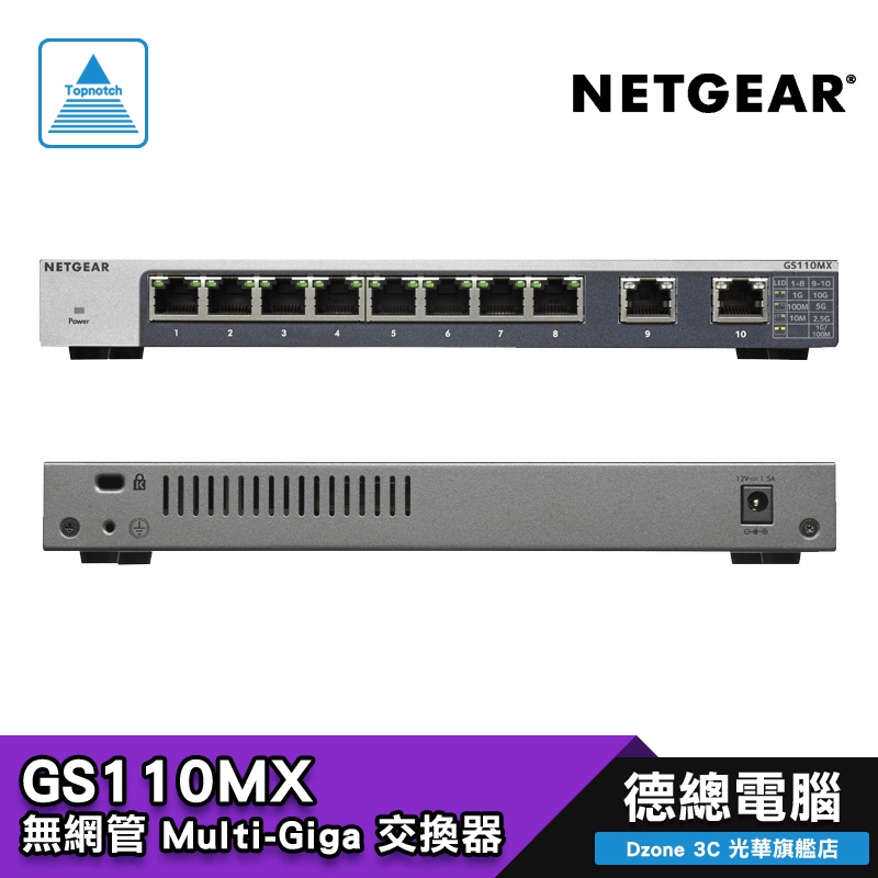 NETGEAR 5-SPEED/Multi-Giga Switch 通過Multi-Giga (5速) 交換機釋放網絡真正潛能，提供高速連