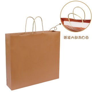 ☆╮Jessice 雜貨小鋪╭☆ G1K 焦糖棕 紙扭把 手提紙袋 (20枚入 ) 約寬34.8高32側8cm