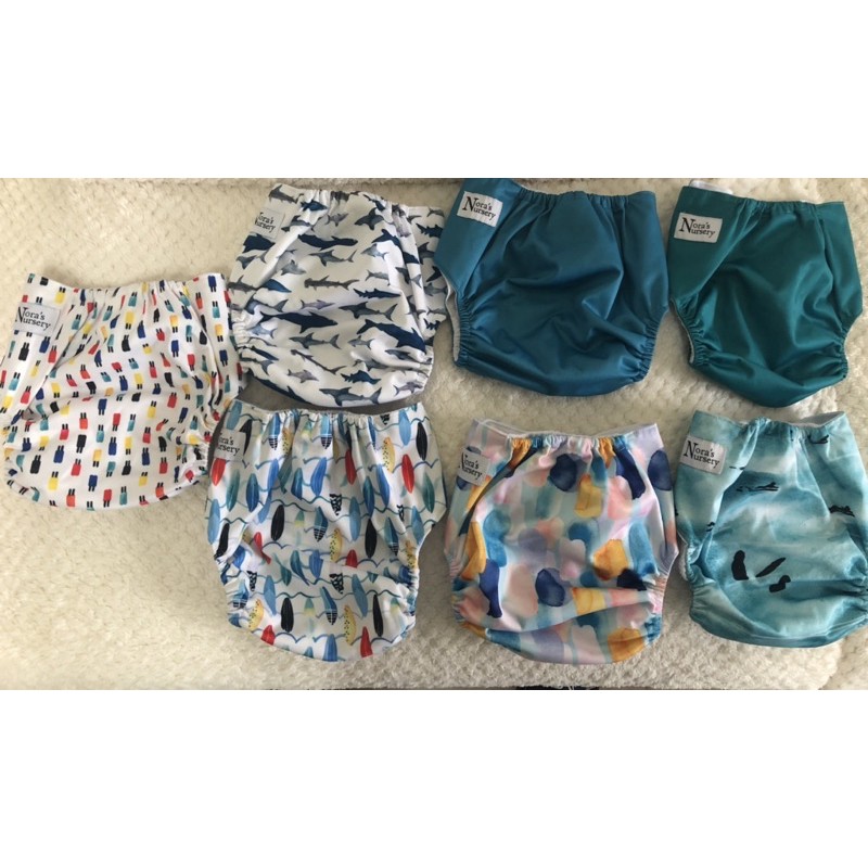Nora’s nursery布尿布（二手）7件布兜加10件尿墊