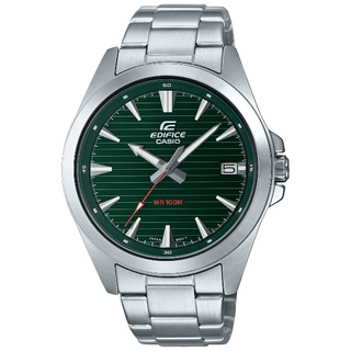 CASIO卡西歐 EDIFICE EFV-140D-3AV 簡約運動風格日期顯示腕表 / 綠面 43.9mm