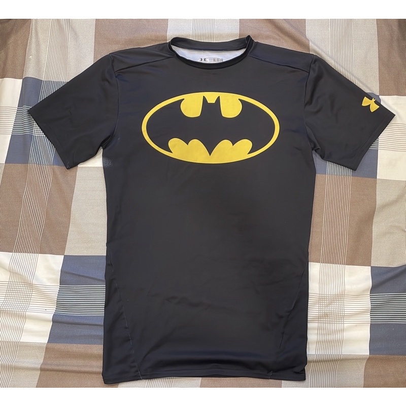 UNDER ARMOUR Batman Heatgear蝙蝠俠 DC 英雄漫畫 短袖 緊身衣 束衣 訓練 黑