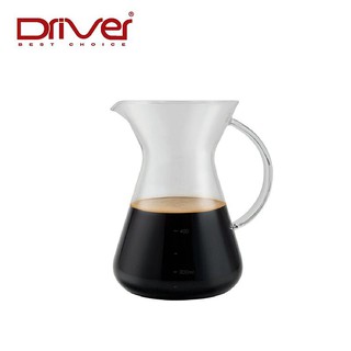 玻璃壺 玻璃分享壺 600ml 400ml 有沖泡計量刻度咖啡壺 茶壺 Junior 耐熱手工玻璃[臺灣製造]