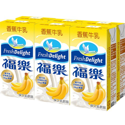 福樂 香蕉牛乳(200mlX6/組)[大買家]