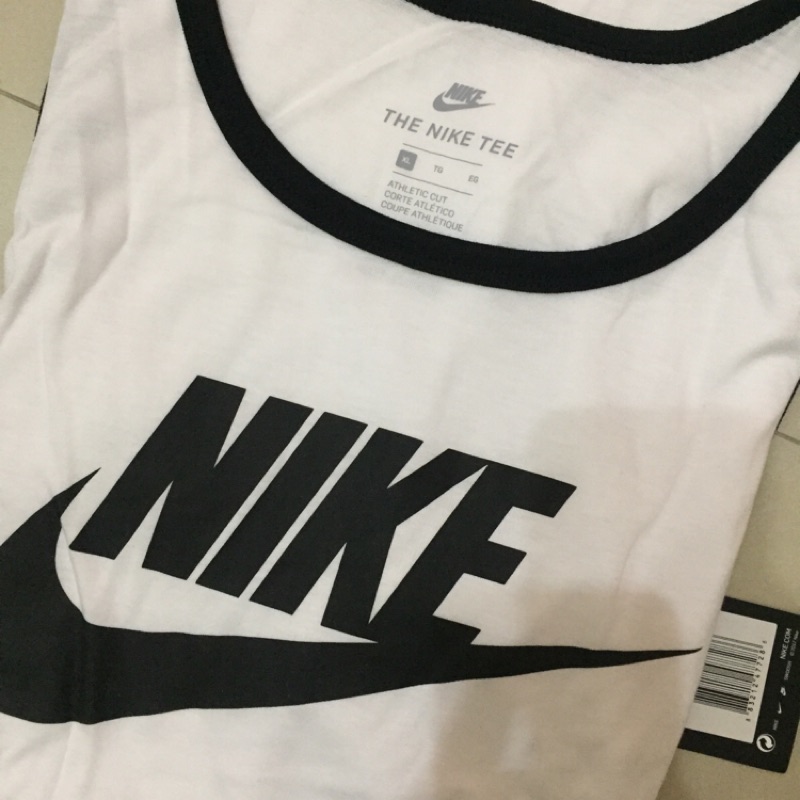 全新正品Nike背心黑字白底L號