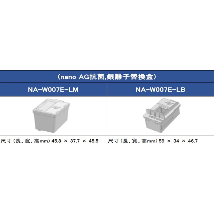 現貨 Panasonic 國際 NA-W007E-LM NA-W007E-LB 洗衣機 nano AG抗菌銀離子補充盒