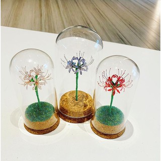 鹿鹿無為：桌上型水晶花瓶飾-彼岸花 (BJD六分娃及四分娃擺拍可用)