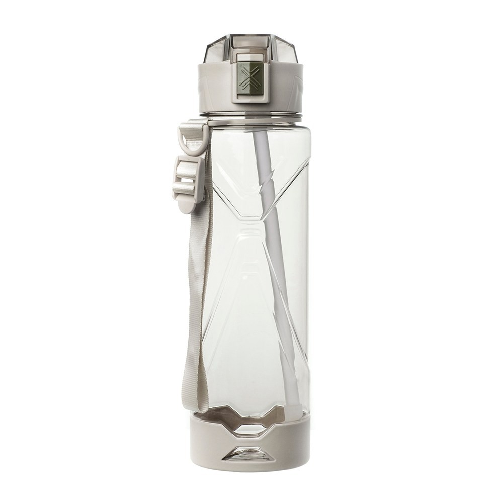 HOLA 杰森鑽石Tritan 彈蓋吸管水瓶1000ml-粉米