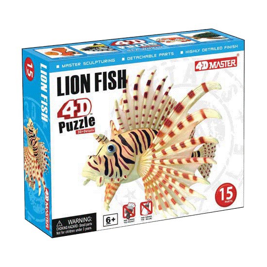 *-翔寶玩具屋-* ㊣ 4D PUZZLE 海洋生物 ( 獅子魚 ) 立體益智模型拼圖 #26542