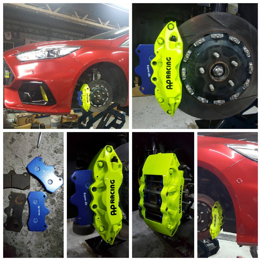 總代理 ICC 六活塞 尖尾無孔 CP5555 qp racing 藍色山道競技版來令片一組 6000元