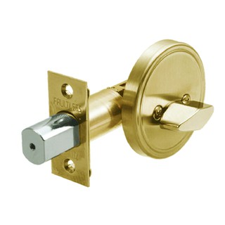 D274 加安牌 單向輔助鎖 60mm單一旋轉鈕 單向鎖組 金色 青銅 粉體塗裝 FAULTLESS 房間鎖 房門