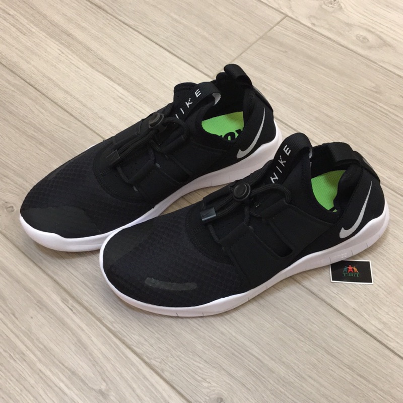 《TNT》NIKE FREE RN CMTR 2018 男 輕量 襪套 休閒慢跑鞋 黑白 AA1620001