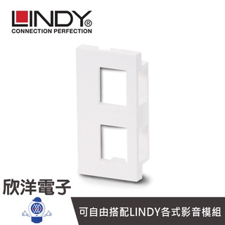 LINDY台中旗艦店 林帝 LINDY 2 PORT模組/模塊KEYSTONE連接面板 4PCS 白色(60552)