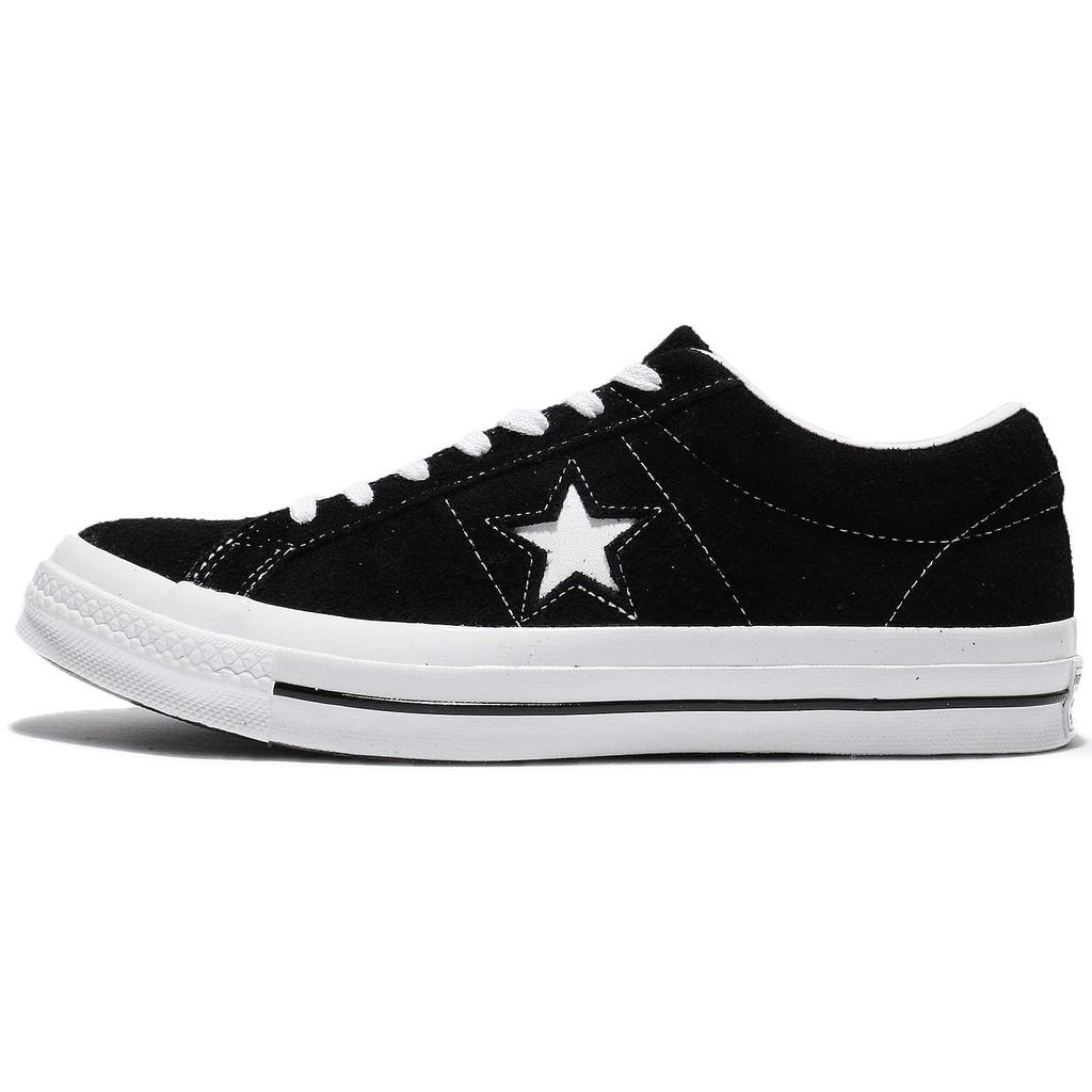 Converse 休閒鞋 One Star 黑 白 麂皮材質 男鞋 【ACS】 158369C