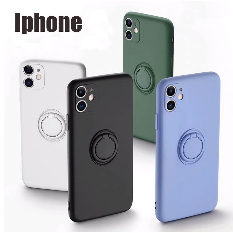 IPhone X XS Max XR 液態矽膠手機殼 附同色系手機掛繩 磁吸指環扣 Iphone 8 7 SE2 保護殼