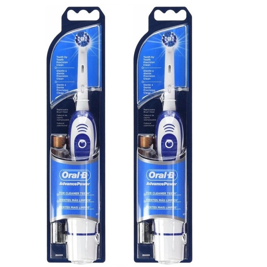 2pcs 可換電池式電動牙刷 德國原裝歐樂b 百靈braun Oral B Db4010 牙刷送aa 3號電池 蝦皮購物